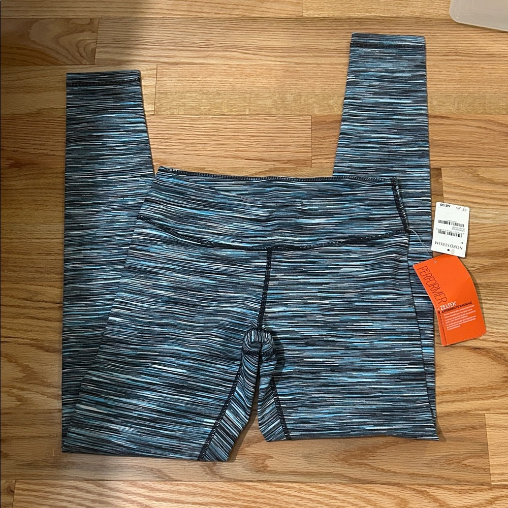 Zella Blue Striped Leggings
